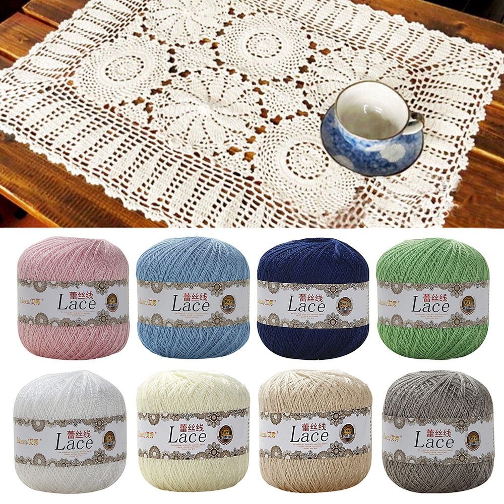 Cotton Embroidery Thread Skeins - เส้นด้ายถักสำหรับงานปักผ้าคอตตอนเนื้อนุ่มเส้นด้ายถักด้วยมือ50กรัม/ลูก