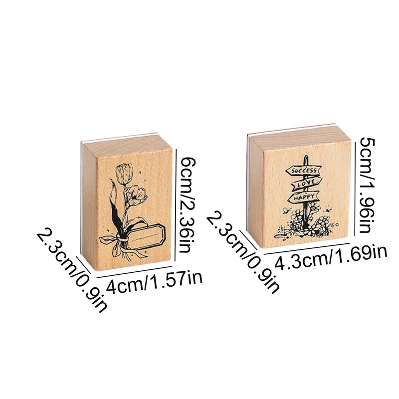 ตรายางไม้สไตล์วินเทจ ลายทิวทัศ - Scrapbooking บทวิจารณ์และราคา